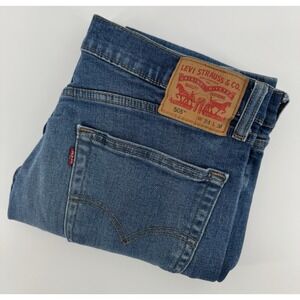 Levi's 504 Size 34x30 Blue Denim Jeans Regular Fit Straight Leg Red Tab